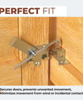 Zinc Plated Barn Door Jamb Latch With Hook For Bi Parting Doors 7 Inch Secures Sliding Doors And Barn Gates From Wind