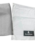 Triangle Shade Sail 6 Ft By 6 Ft By 6 Ft Built To Last Outdoor UV Blocking Sun Shade Canopy folded in packaging with label