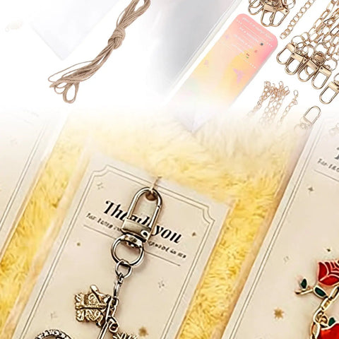 The Real Deal On DIY Keychain Crafting Comes In This Huge Kit Loaded With Iron Clasps Extender Chains Cards And Zip Pouches Plus Ropes To Build Sick Custom Keys Anyone Will Love It Done In Hours Perfect For Rainy Afternoons Or Group Time At Home Now, DIY keychain kit with iron clasps, chains, rope and zip pouch