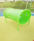 Built To Last Outdoor Dog Agility Equipment Set For Backyard Training With Metal Hurdles And Obstacle Course, green tunnel