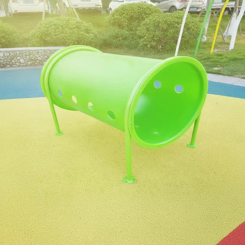 Built To Last Outdoor Dog Agility Equipment Set For Backyard Training With Metal Hurdles And Obstacle Course, green tunnel