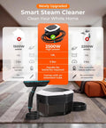 16-In-1 Upgraded Steam Cleaner With 2500W Motor And 9S Rapid Heating, 1.8L tank, handheld steamer with extension tube.