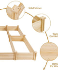 U Shaped Raised Garden Bed With Five Planter Boxes Made From Solid Fir Wood showing solid screws and tight connection details