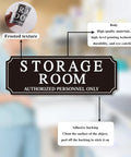 Straight Up Durable Authorized Personnel Only Sign, Hella Strong Self Adhesive Waterproof Door Plaque For Business Rooms And Private Offices, Solid Matte Finish Built To Last Year Round displayed with frosted texture and adhesive backing instruction.