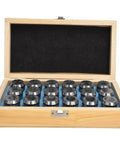 18 Piece Spring Collet Set 3 To 20 mm Carbon Steel CNC Milling Chuck Lathe Accessories in open wooden box