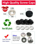 Anti Theft Black Stainless Steel License Plate Screws For BMW And Tesla 0.8x8mm M5 Bolts With Caps Rustproof Security Fasteners