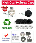 Anti-Theft M5 License Plate Screws 0.8x12mm For BMW And Tesla Black Stainless Steel Car Tag Bolts With Caps, Rustproof Security Fasteners