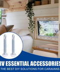 Tough As Nails White Pan Head Machine Screws For RV Maintenance and Custom Builds With Self Drilling Alloy Steel Fasteners.