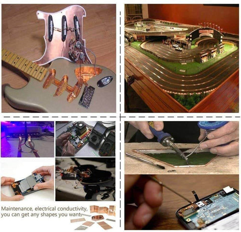 Half Inch Copper Foil Tape 33 Feet With Double Sided Conductive Adhesive For EMI Shielding used in guitar and electronics