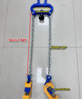 1Ton barrel lifting chain with two hooks, blue top, steel chains, 20in length, for 30-55 gal metal or plastic drums
