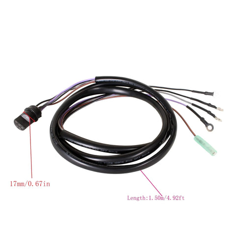 Analog Tachometer Harness Kit For Mercury Mariner Quicksilver Mercruiser Outboard Engines, 4ft / 1.3m Length, 5 Pin Wiring