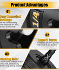 Product advantages with clear markings, smooth curve, fastening joint for Two Pack Nut Zipper Drill Attachment For Quick Nut Removal.