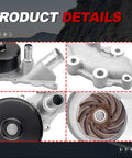 Tough As Nails Engine Water Pump Direct Replacement For Chrysler 200 2015 To 2017 Jeep Cherokee 2014 To 2022 Cooling System detailed views.