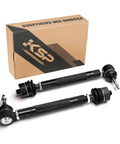 Heavy Duty Tie Rods Kit For 1999-2007 Chevy GMC Silverado Sierra 1500 0-6 Inch Adjustable Tie Rod Ends Two-Piece Front Lower Tie Rod Links For 4x4 Trucks Escalade Tahoe Suburban Yukon, black adjustable steel ends with box