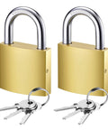 Two Pack Keyed Padlocks Waterproof 33mm Locker Locks With Keys for Backpack Luggage School Gym Locker Durable Metal Indoor Outdoor