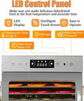 LED control panel of Heavy Duty 18 Tray Food Dehydrator Built Tough With Precise Temp And Timer Controls for easy operation.