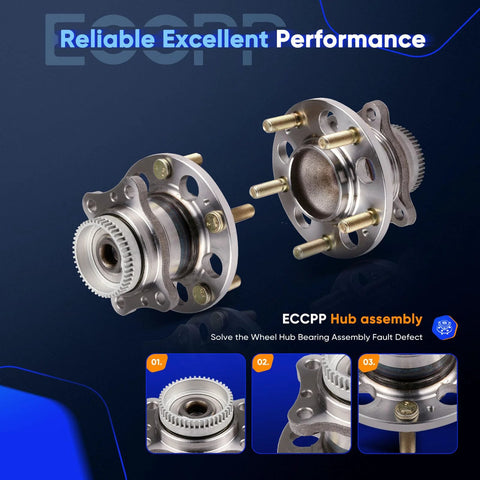 Rear Wheel Bearing And Hub Assembly For 2011 To 2016 Hyundai Elantra Elantra GT Veloster And Kia Forte Koup Five Lug ABS Compatible OE 512492