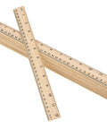 Wooden Ruler Set 12 Pack Dual Scale 12 Inch And 30 Cm For Students And School Use Durable Hardwood With Smooth Finish. Stack view.