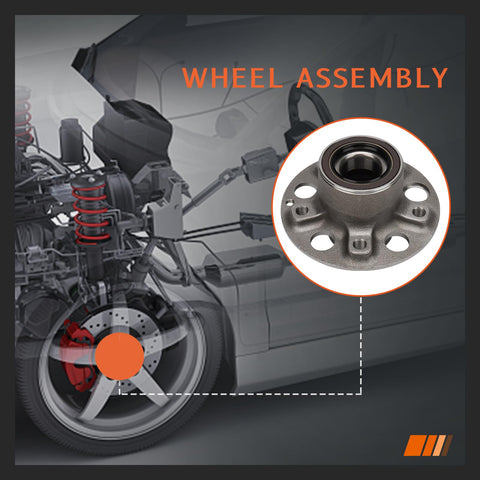 Front Wheel Hub And Bearing Assembly For Mercedes Benz C230 C240 C280 C32 AMG C320 C350 CLK320 CLK350 CLK500 CLK55 AMG CLK63 AMG CLK550 SLK280 SLK300 SLK350 SLK55 AMG Ready To Bolt In Durable Wheel Bearing Kit For Smooth Quiet Ride