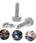 Two Piece Stainless Steel Retractable Spring Loaded Indexing Plunger Lock For Rolling Toolboxes Rock Solid No Hassle Heavy Duty Locating Pins.