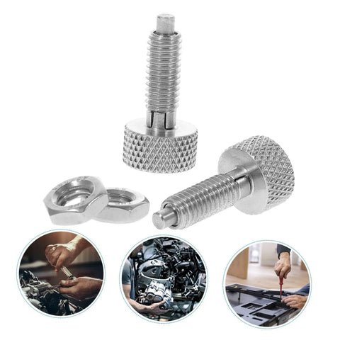 Two Piece Stainless Steel Retractable Spring Loaded Indexing Plunger Lock For Rolling Toolboxes Rock Solid No Hassle Heavy Duty Locating Pins.