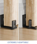 Sliding Barn Door Bottom Floor Guide With Adjustable U Shaped Flat Bottom For Quiet Smooth Operation Wall Mounted Black Finish