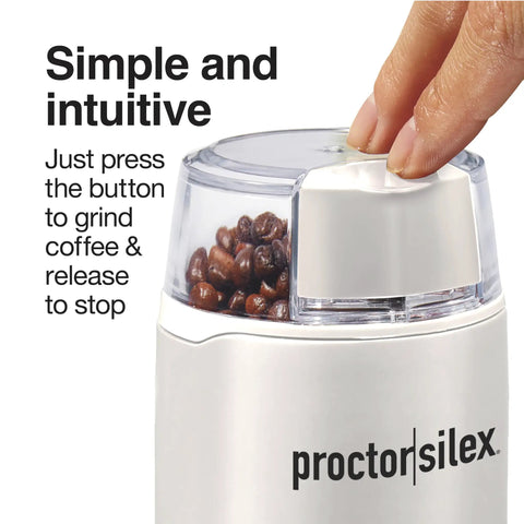 Fresh Grind Electric Coffee Grinder For Up To 12 Cups with see-through lid and one-touch operation
