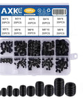 200 Piece Grub Screw Kit M3 M4 M5 M6 M8 Metric Hex Socket Head Cap Screws With Wrenches in durable alloy steel.