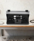 Heavy Duty Jewelry Polishing Machine 200W Bench Polisher With Variable Speed 0 to 8000 RPM on workshop bench with jewelry