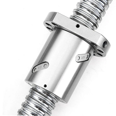 Beefy DIY CNC Ball Screw SFU2005 400mm long 20mm diameter 5mm pitch with nut detail for routers lathes mills, rock solid and quiet operation