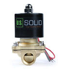 Half Inch Brass Electric Solenoid Valve 24 VAC Normally Closed For Air Water Non Potable NBR Seal Corrosion Resistant Weldable
