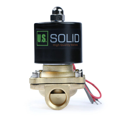 Half Inch Brass Electric Solenoid Valve 24 VAC Normally Closed For Air Water Non Potable NBR Seal Corrosion Resistant Weldable