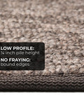 Close-up of Skid Resistant Carpet Stair Treads Set Of 15 Pebble Gray 8 Inches By 23.5 Inches With Non Slip Rubber Backing