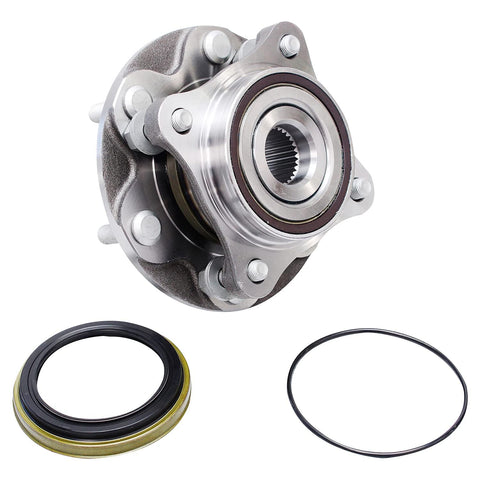 4WD Wheel Bearing And Hubs Kit For Toyota Tacoma 2005 Through 2020 Front And Rear Hub Assemblies Replacement Includes Front Left And Right And Rear Hubs With 6 Bolts, shown with gasket and seal