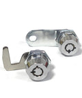 Dual Pack Tubular Cam Toolbox Lock Replacement Five Eighth Inch With Hook Cam Keyed Alike With Four Keys And Four Bolts