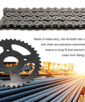 Heavy Duty Rear Sprocket 40 Tooth 90 Link 420 Chain Kit For Mini Bike Replacement close-up