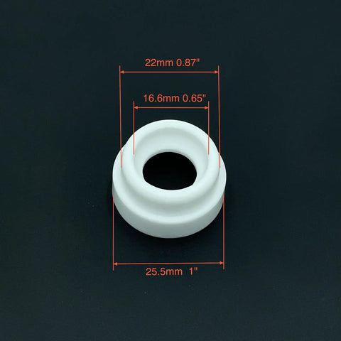 TIG Insulator Cup Gaskets 300HS Replacement Pack For CK 17 18 26 TIG Welding Torch Consumables Five Pack dimensions shown