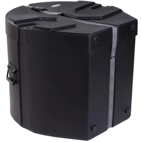 Roto Molded Single Drum Case Featuring Stackable Padded Interior and Heavy Duty Straps, designed for safe transport.