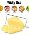 Top Shelf Seven Inch Cheese Slicer Kit With Copper And Stainless Steel Build Including Three Extra Wires Built Different Gift For Kitchen Entertaining Killer Smooth Cuts Every Single Time, slicing cheese and butter.