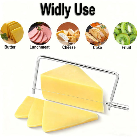 Top Shelf Seven Inch Cheese Slicer Kit With Copper And Stainless Steel Build Including Three Extra Wires Built Different Gift For Kitchen Entertaining Killer Smooth Cuts Every Single Time, slicing cheese and butter.