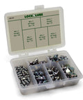 Metric Grease Fittings Set, 60 Piece Pack For Your Rig, M6 X 1 Straight And 90 Degree Angles, in plastic case, common taper style