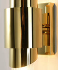 Sleek Modern Wall Sconce Lights With Heavy Duty Stainless Steel Build Top Shelf Indoor Outdoor Up Down Led Wall Lamp For Bedroom Living Room Bathroom Decor That Drops A Fresh Real Deal Vibe On Your Walls, golden finish.