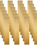 Brass shim stock strips, 24 pieces, 6 in x 1 in, thickness range 0.002–0.016 in