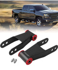 Chevy truck with 2 Inch Rear Drop Lowering Shackle Suspension Kit For Chevy GMC C1500 C2500 And Silverado Sierra 1500 Bolt-On Ready Direct Replacement Replaces 410520