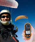 Handheld Wind Speed Meter Anemometer For Windsurfing Fishing Hunting And More Pro Grade Accurate Wind Gauge With Wind Chill And Temperature Readout 12 Beaufort Levels Celsius Fahrenheit Switch Max Min, orange handheld device by paragliding pilot
