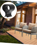 24 Pack Outdoor Furniture Clips For Patio Wicker And Rattan Sofas, Sectional Sofa Clamps shown with patio sofa setup