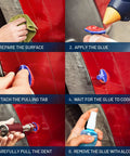 Monstrous Red PDR Glue Sticks Ten Pack for Paintless Dent Repair, Heavy Duty Adhesive for Precision Dent Removal, Compatible With Standard Half Inch And Seven Sixteenths Inch Hot Glue Guns, Melts At 185 Degrees Fahrenheit used for car dent repair steps