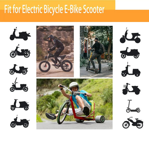 Waterproof Left And Right E Bike Brake Levers With 2 Pin Male Connector For Electric Bikes And Scooters Replacement Parts 22.2 mm