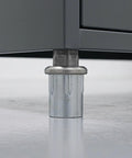 Four Pack Adjustable Stainless Steel Furniture Feet With Height Leveling Smooth Rotating Design For Metal Shelves And Wardrobe Heavy Duty Sturdy Support For Commercial Kitchen DIY Upgrades, close-up under cabinet