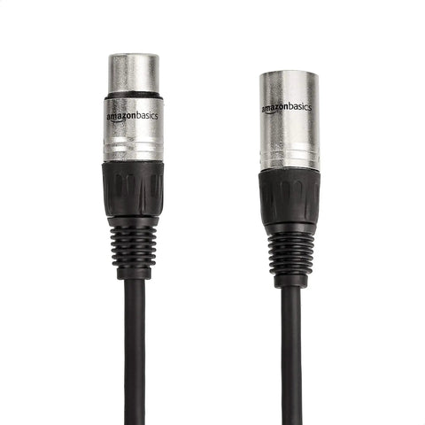 2 Pack XLR Microphone Cables For Recording Studio And PA Systems With 3 Foot Length Pro Grade Male To Female All Copper Conductors And Shielding Zinc Alloy 3 Pin Connectors Durable Black